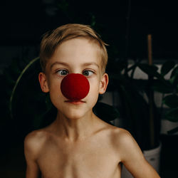 Close-up portrait of boy