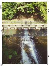 Footbridge over river