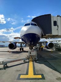 Airbus a320 airplane on stand at heathrow terminal 5