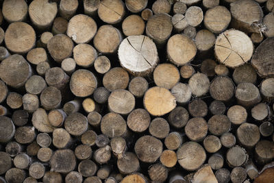 Full frame shot of logs