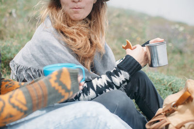 Close-up of young woman