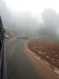 Road in foggy weather