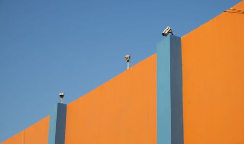 Low angle view of building against clear sky