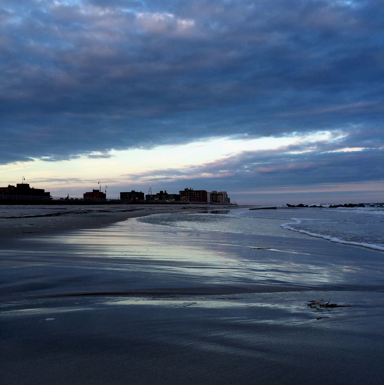 sky, sea, water, cloud - sky, beach, cloudy, horizon over water, tranquil scene, scenics, weather, beauty in nature, tranquility, shore, overcast, nature, cloud, storm cloud, sand, dusk, dramatic sky