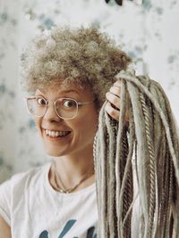 Portrait of smiling young woman