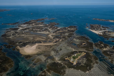 High angle view of sea