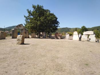 View of cemetery against sky