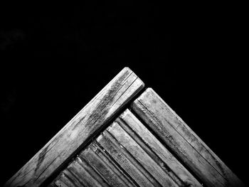 Close-up of wood against black background