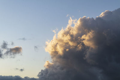 Low angle view of sky at sunset