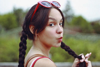 Close-up portrait of girl