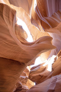 Low angle view of rock formation