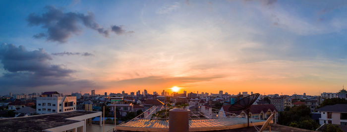 Cityscape at sunset