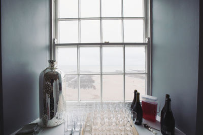 Close-up of bottle on table