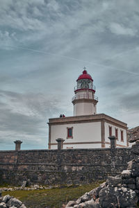 Low angle view of old building against sky