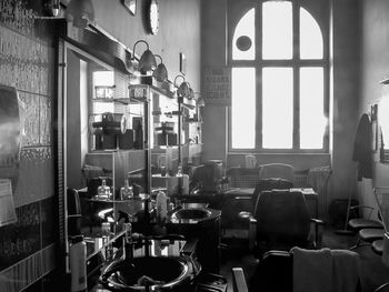 Interior of hair salon