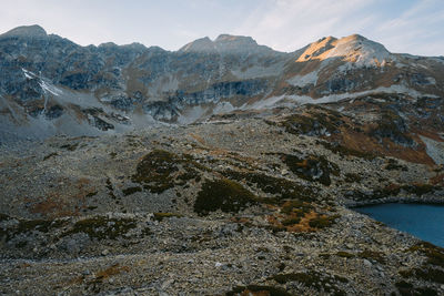 Scenic view of mountain against sky