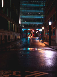 Street lights in city at night