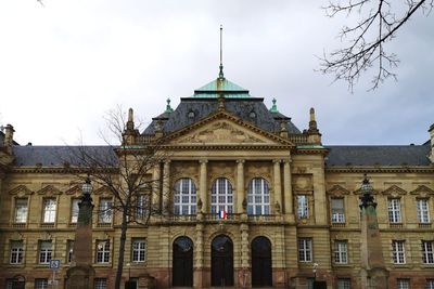 Low angle view of building against sky