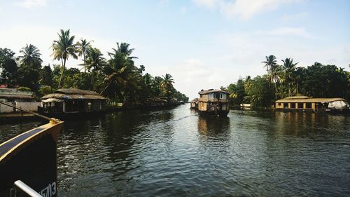 View of river with trees in background