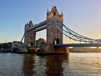 View of tower bridge over river