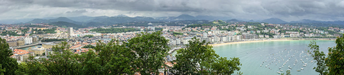 Panoramic view of cityscape against sky