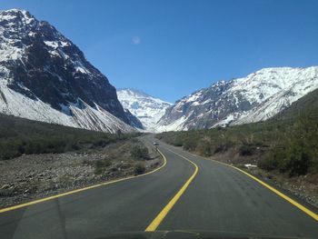 Road passing through mountains