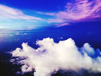 Aerial view of cloudy sky