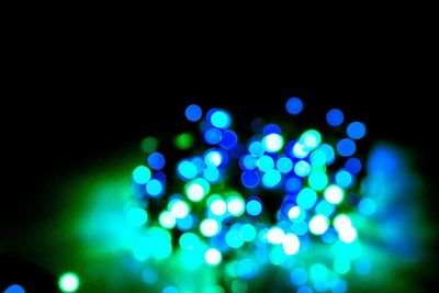 Defocused image of illuminated lights