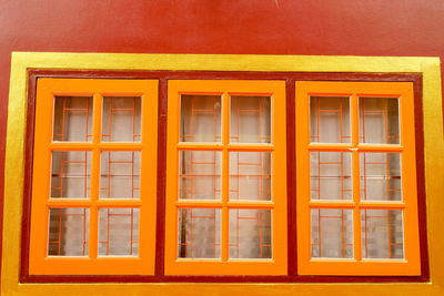 Full frame shot of yellow building