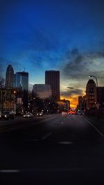 City street at dusk