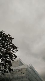 View of cityscape against cloudy sky