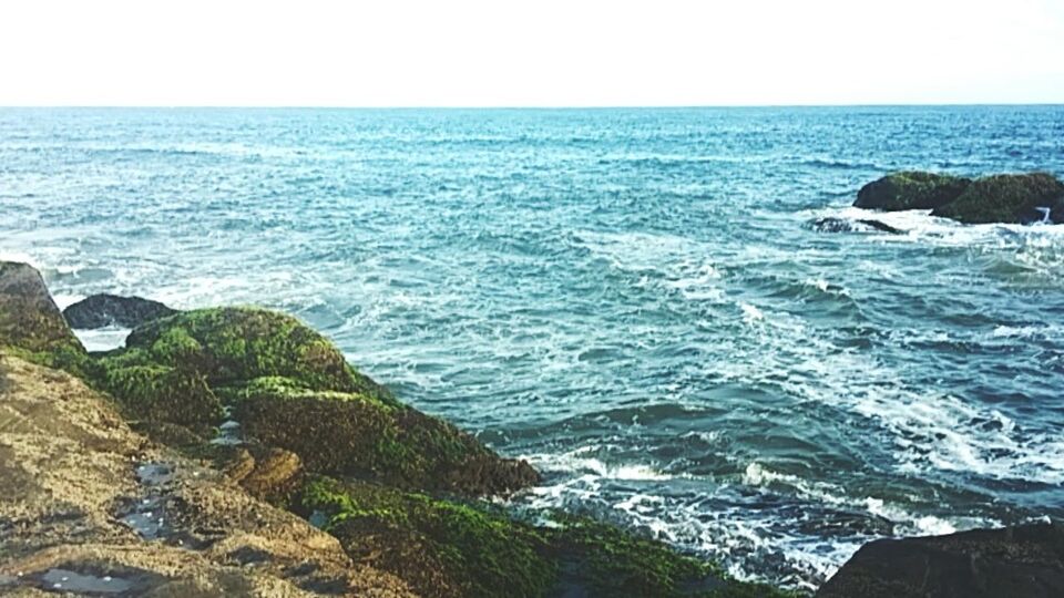 sea, water, horizon over water, scenics, tranquil scene, beauty in nature, tranquility, rock - object, nature, wave, seascape, blue, coastline, clear sky, rock formation, beach, idyllic, shore, surf, rock