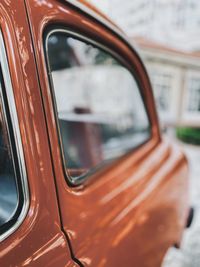 Close-up of car window