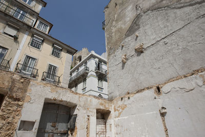 Low angle view of residential building against sky