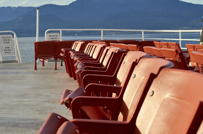Morning light on a ferry bound for victoria, bc, canada. 