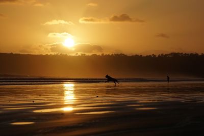 Sunset over sea