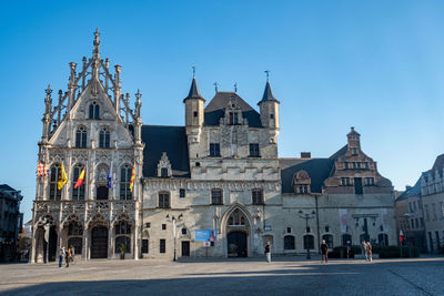 View of cathedral against clear blue sky