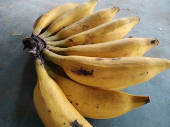 High angle view of banana on table