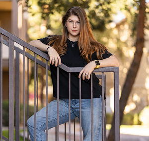 Portrait of fierce young woman