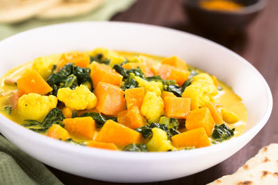 Close-up of meal served in bowl