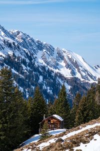 Snow covered mountain against sky