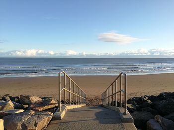 Clear sky over carnoustie beach