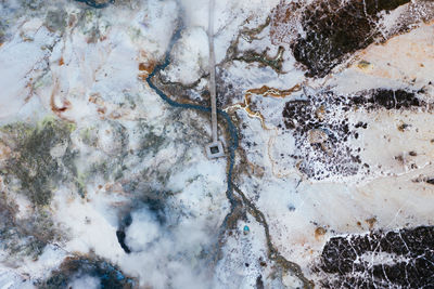 Full frame shot of rocks in water