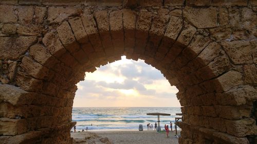 View of sea against cloudy sky