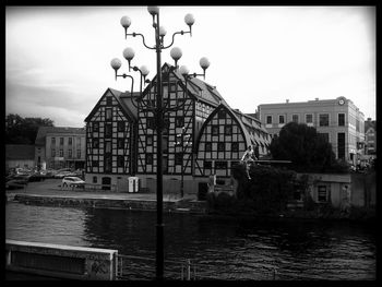 View of canal along buildings