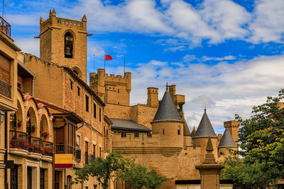 Low angle view of historic building against sky