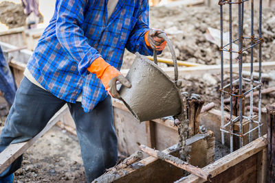 Man working on construction site