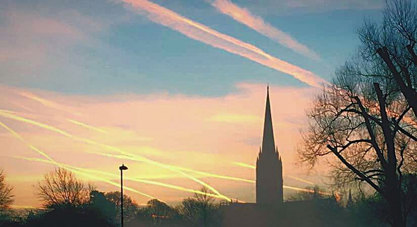 SCENIC VIEW OF VAPOR TRAIL IN SKY