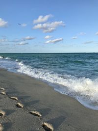 Scenic view of sea against sky