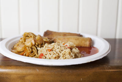 Close-up of food in bowl on table